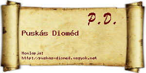 Puskás Dioméd névjegykártya